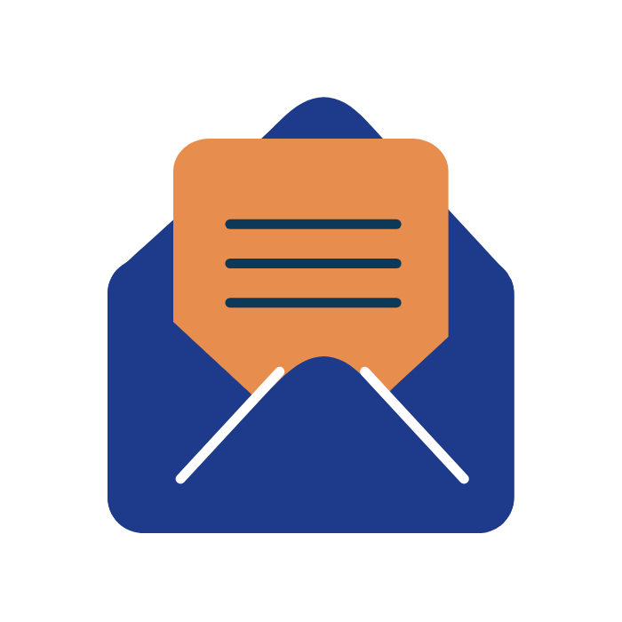 icona email con busta lettera per servizio di newsletter e emailmarketing