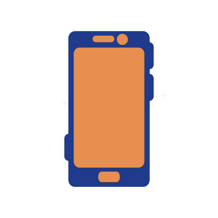 icona cellulare per servizio di programmazione contenuti social e podcast