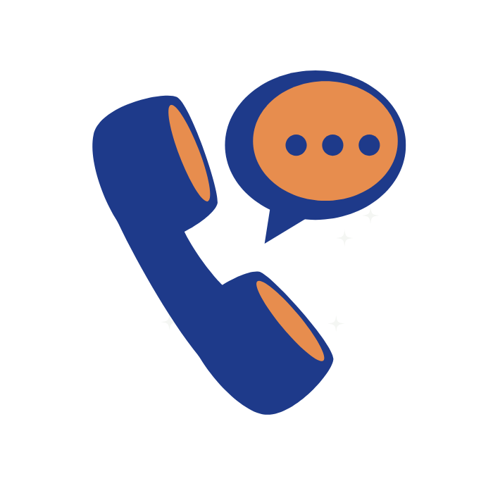 icona telefono, per servizio di customer care e segreterai