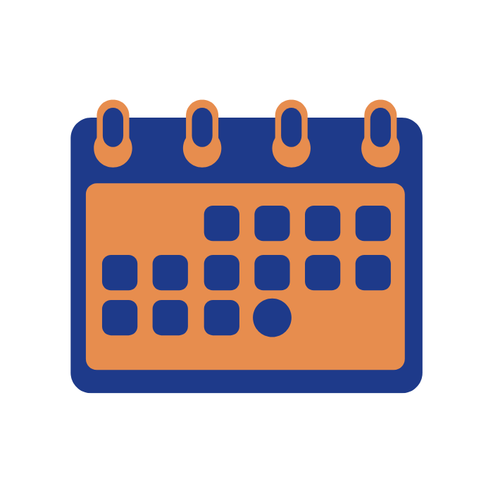 icona calendario per servizio di amministrazione e gestione fornitori