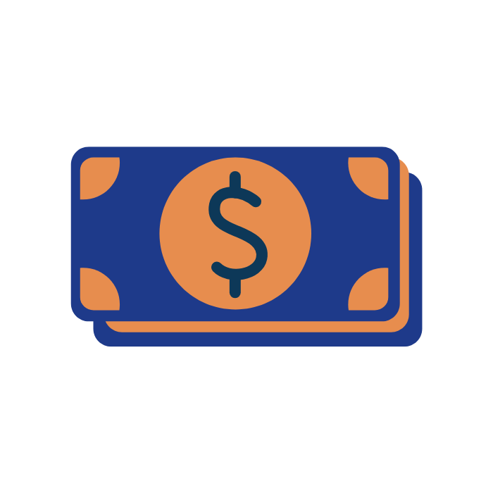 icona banconote, per servizio di fatturazione